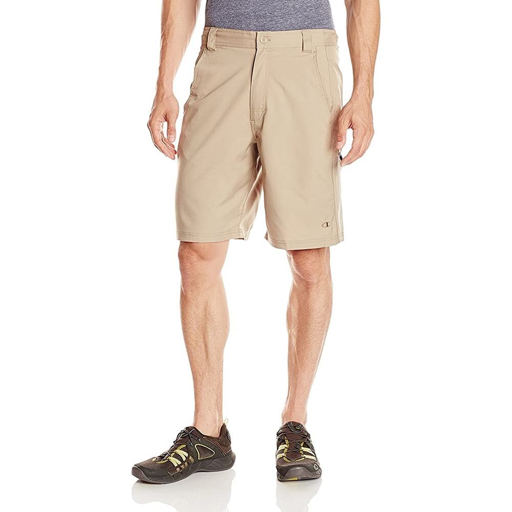 Champion Mens Shorts Size Medium Khaki‎ Coaches Double Dry 8581 NEW